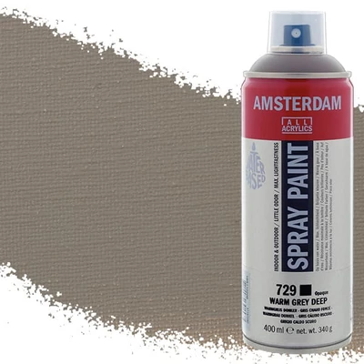 Akrylová farba v spreji na vodnej báze Talens Amsterdam, 400 ml - 729, warm grey deep