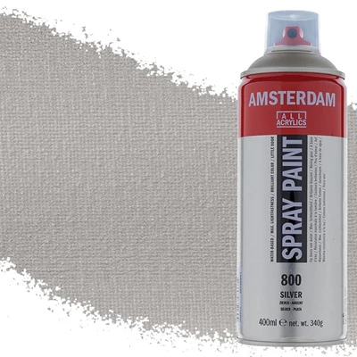 Akrylová farba v spreji na vodnej báze Talens Amsterdam, 400 ml - 800, silver