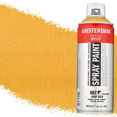 Akrylová farba v spreji na vodnej báze Talens Amsterdam, 400 ml - 802, light gold