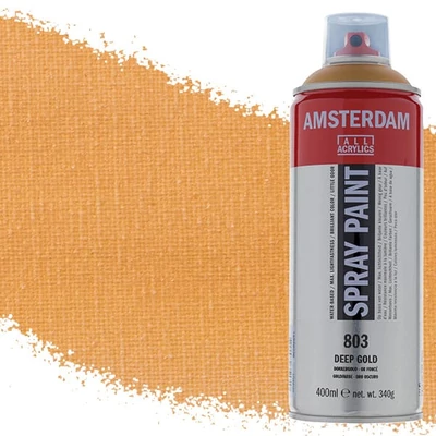 Akrylová farba v spreji na vodnej báze Talens Amsterdam, 400 ml - 803, deep gold