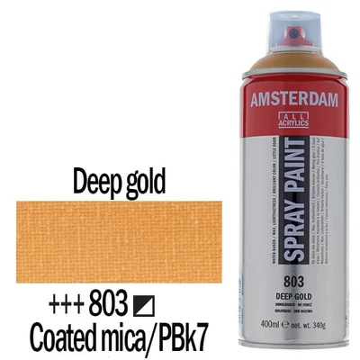Akrylová farba v spreji na vodnej báze Talens Amsterdam, 400 ml - 803, deep gold