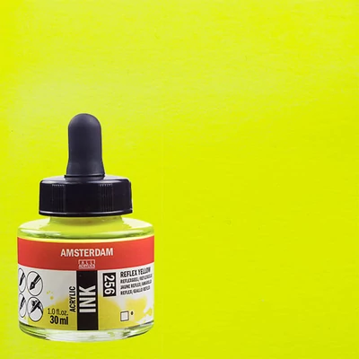 Akrylový atrament Talens Amsterdam, 30 ml - 256, reflex yellow