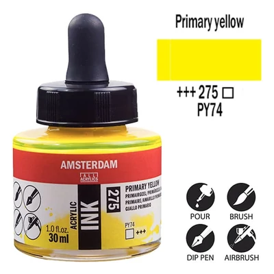 Akrylový atrament Talens Amsterdam, 30 ml - 275, primary yellow