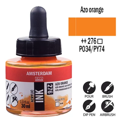 Akrylový atrament Talens Amsterdam, 30 ml - 276, azo orange
