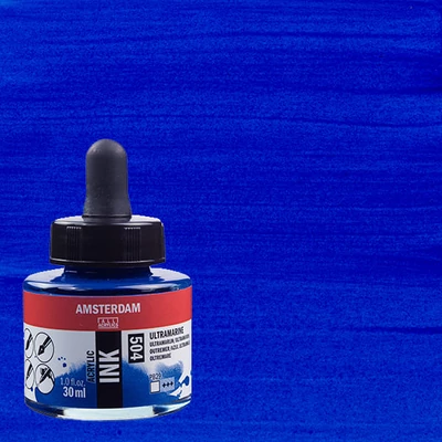 Akrylový atrament Talens Amsterdam, 30 ml - 504, ultramarine