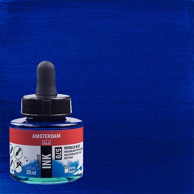 Akrylová farba Talens Amsterdam, 30 ml - 570, phthalo blue