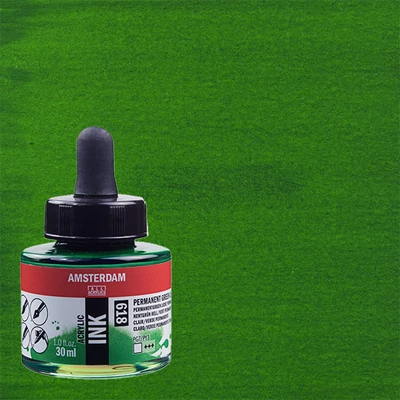 Akrylový atrament Talens Amsterdam, 30 ml - 618, permanent green light