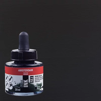 Akrylový atrament Talens Amsterdam, 30 ml - 735, oxide black