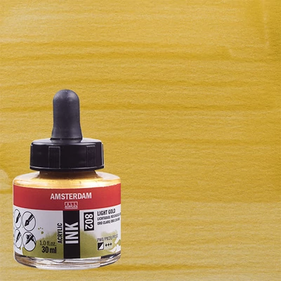 Akrylový atrament Talens Amsterdam, 30 ml - 802, light gold