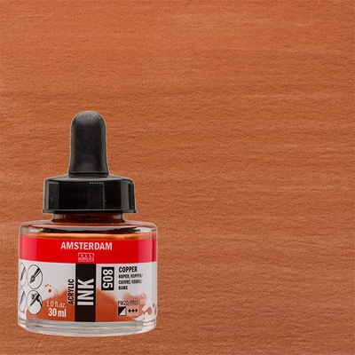 Akrylový atrament Talens Amsterdam, 30 ml - 805, copper