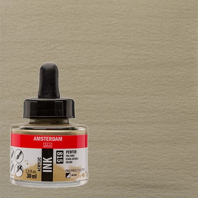 Akrylový atrament Talens Amsterdam, 30 ml - 815, pewter