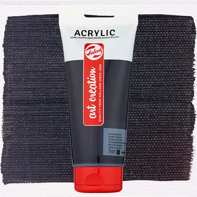 Akrylová farba Talens Art Creation, 200 ml - 701, Ivory black