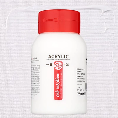 Akrylová farba Talens Art Creation, 750 ml - 105, titanium white