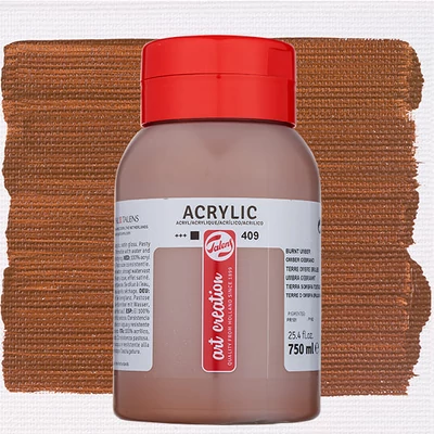 Akrylová farba Talens Art Creation, 750 ml - 409, Burnt umber