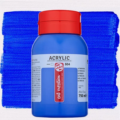 Akrylová farba Talens Art Creation, 750 ml - 504, Ultramarine