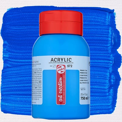 Akrylová farba Talens Art Creation, 750 ml - 572, Primary cyan