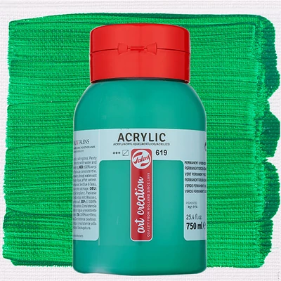Akrylová farba Talens Art Creation, 750 ml - 619, Permanent green deep