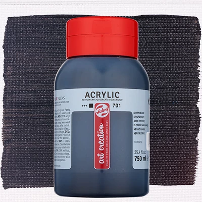 Akrylová farba Talens Art Creation, 750 ml - 701, Ivory black