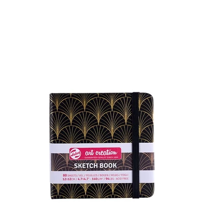 Náčrtník a skicár Talens Art Creation Sketch Book, 140 g, 80 listov - 12x12 cm, Art Deco