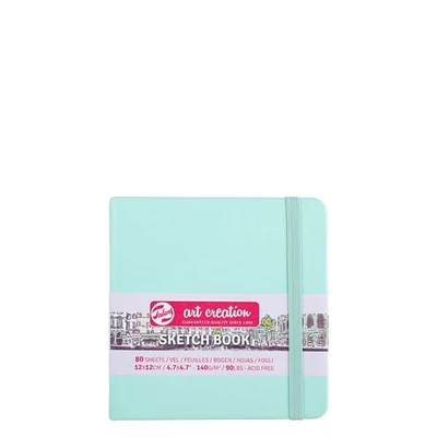 Náčrtník a skicár Talens Art Creation Sketch Book, 140 g, 80 listov - 12x12 cm, mätový