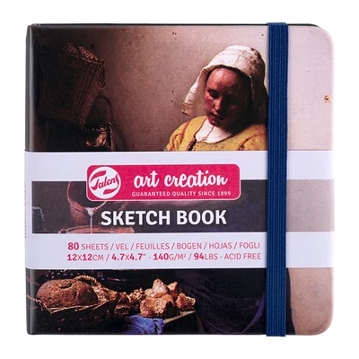 Náčrtník a skicár Talens Art Creation Sketch Book, 140 g, 80 listov - 12x12 cm, The Milkmaid