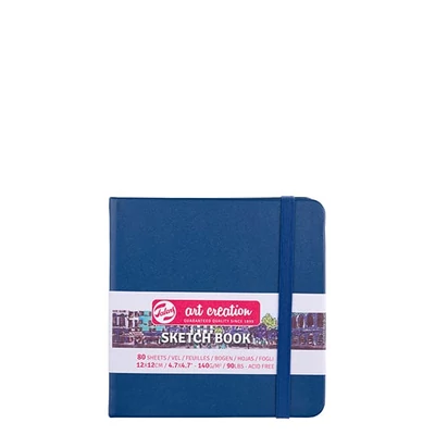 Náčrtník a skicár Talens Art Creation Sketch Book, 140 g, 80 listov - 12x12 cm, námornícky modrý