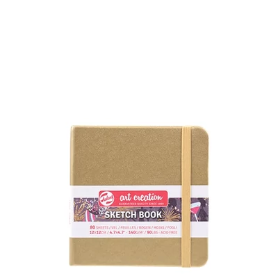 Náčrtník a skicár Talens Art Creation Sketch Book, 140 g, 80 listov - 12x12 cm, farba bieleho zlata