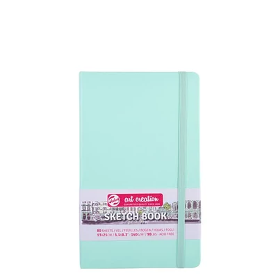 Náčrtník a skicár Talens Art Creation Sketch Book, 140 g, 80 listov - 13x21 cm, mätový