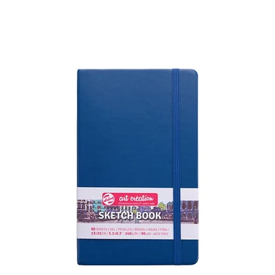 Náčrtník a skicár Talens Art Creation Sketch Book, 140 g, 80 listov - 13x21 cm, námornícky modrý