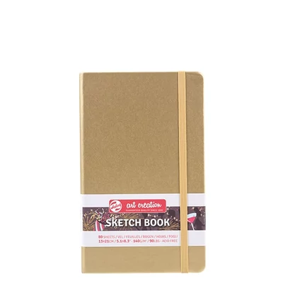 Náčrtník a skicár Talens Art Creation Sketch Book, 140 g, 80 listov - 13x21 cm, farba bieleho zlata