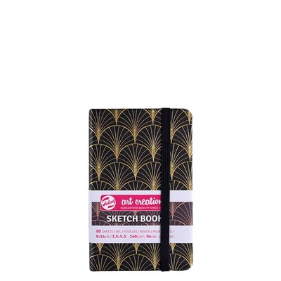 Náčrtník a skicár Talens Art Creation Sketch Book, 140 g, 80 listov - 9x14 cm, Art Deco