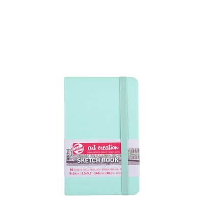Náčrtník a skicár Talens Art Creation Sketch Book, 140 g, 80 listov - 9x14 cm, mätový