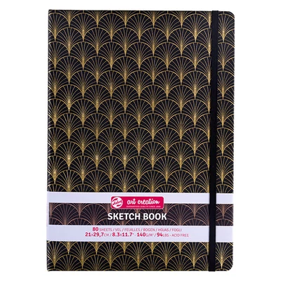 Náčrtník a skicár Talens Art Creation Sketch Book, 140 g, 80 listov - A4, Art Deco