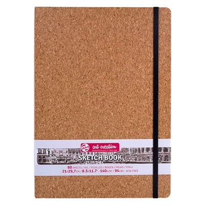 Náčrtník a skicár Talens Art Creation Sketch Book, 140 g, 80 listov - A4, korok