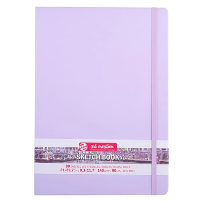 Náčrtník a skicár Talens Art Creation Sketch Book, 140 g, 80 listov - A4, pastelovo fialový