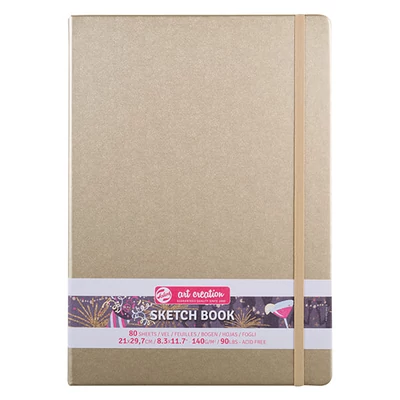 Náčrtník a skicár Talens Art Creation Sketch Book, 140 g, 80 listov - A4, farba bieleho zlata