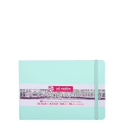 Náčrtník a skicár Talens Art Creation Sketch Book, 140 g, 80 listov - A5 na šírku, mätový