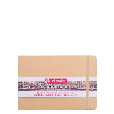Náčrtník a skicár Talens Art Creation Sketch Book, 140 g, 80 listov - A5 na šírku, natronový papier