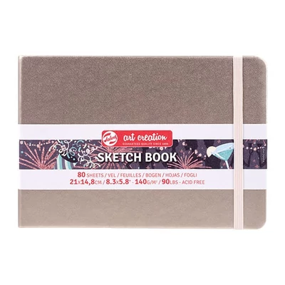 Náčrtník a skicár Talens Art Creation Sketch Book, 140 g, 80 listov - A5 na šírku, šampanská