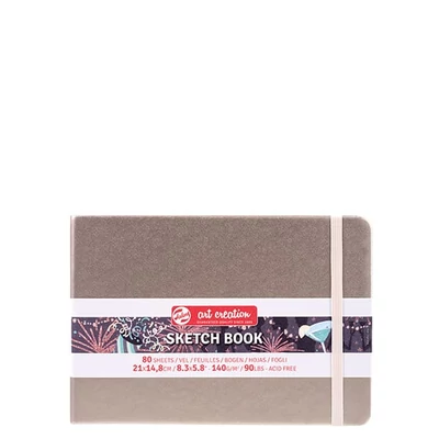 Náčrtník a skicár Talens Art Creation Sketch Book, 140 g, 80 listov - A5 na šírku, šampanská
