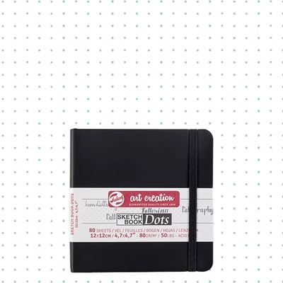 Bodkovaný zápisník Talens Art Creation Sketch Book Dots, 80 g - 12x12 cm