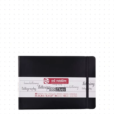 Bodkovaný zápisník Talens Art Creation Sketch Book Dots, 80 g - A5, na šírku