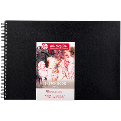 Náčrtník a skicár Talens Art Creation Sketch Book, 110 g, špirálový - A3, na šírku