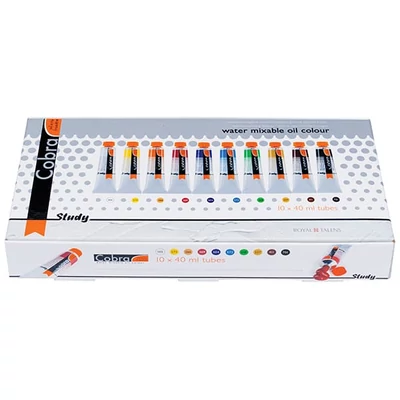 Sada olejových farieb na vodnej báze Talens Cobra Study, 10x40 ml