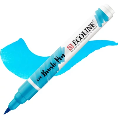 Akvarelový popisovač Talens Ecoline Brush Pen - 578, sky blue cyan