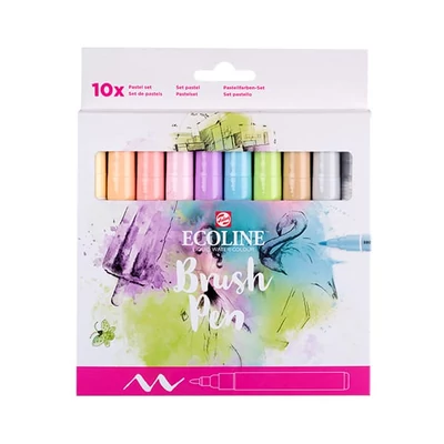 Sada akvarelových popisovačov Talens Ecoline Brush Pen - 10 ks, Pastel