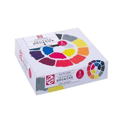 Sada gvašových farieb Talens Extra Fine - 5x20 ml, mixing set