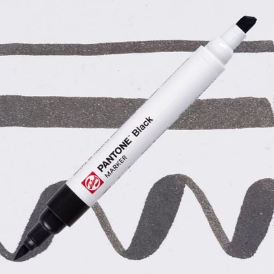 Obojstranný štetcový popisovač Talens Pantone - black
