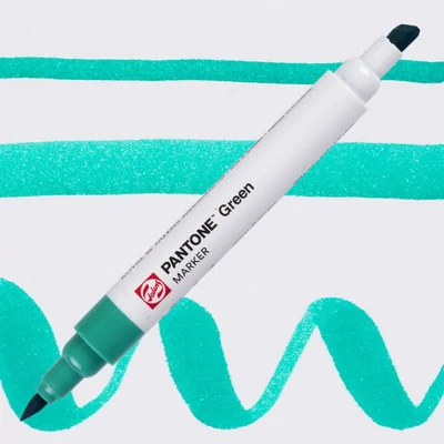 Obojstranný štetcový popisovač Talens Pantone - green