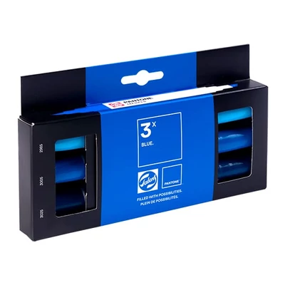 Sada obojstranných štetcových popisovačov Talens Pantone - 3 ks, Blue